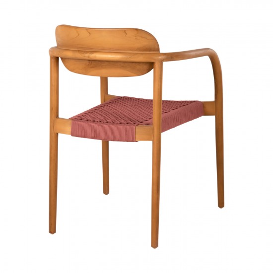 ΠΟΛΥΘΡΟΝΑ OSLO ΞΥΛΟ TEAK ΦΥΣΙΚΟ & ΡΟΖ ΣΧΟΙΝΙ 55x54x80Yεκ.