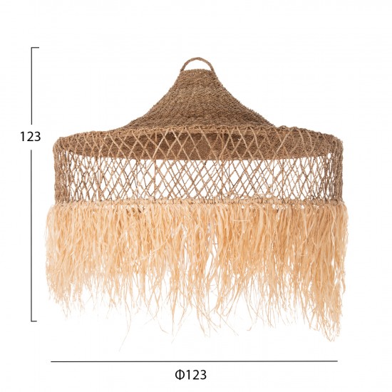 ΦΩΤΙΣΤΙΚΟ ΟΡΟΦΗΣ ΚΡΕΜΑΣΤΟ ΙΝΕΣ ΦΟΙΝΙΚΑ & SEAGRASS ΚΡΟΣΙΑ- ΦΥΣΙΚΟ Φ123x65Yεκ.