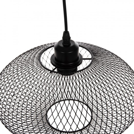 ΦΩΤΙΣΤΙΚΟ ΟΡΟΦΗΣ ΚΡΕΜΑΣΤΟ ΜΑΥΡΟ ΔΙΚΤΥΩΤΟ ΜΕΤΑΛΛΙΚΟ ΚΑΠΕΛΟ Φ30x125Υεκ.