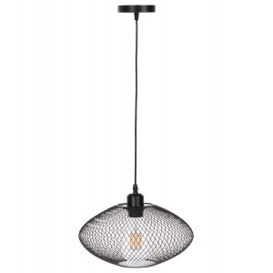 ΦΩΤΙΣΤΙΚΟ ΟΡΟΦΗΣ ΚΡΕΜΑΣΤΟ ΜΑΥΡΟ ΔΙΚΤΥΩΤΟ ΜΕΤΑΛΛΙΚΟ ΚΑΠΕΛΟ Φ30x125Υεκ.