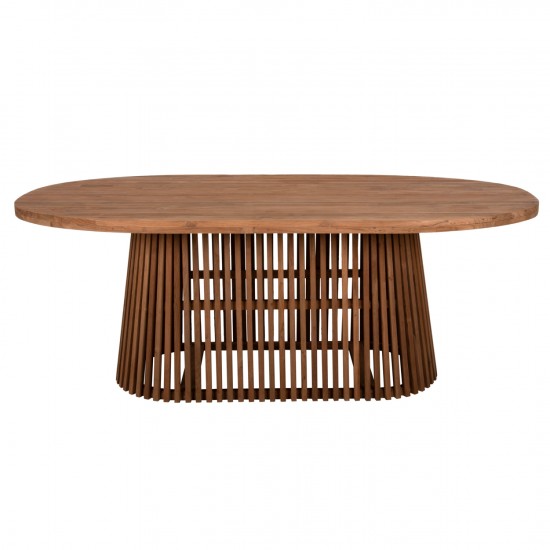 ΤΡΑΠΕΖΙ ΤΡΑΠΕΖΑΡΙΑΣ REMIK ΞΥΛΟ ΤΕΑΚ ΣΕ ΦΥΣΙΚΟ 100x200x75,5Yεκ.ΕΠΙΦΑΝΕΙΑ 4εκ.