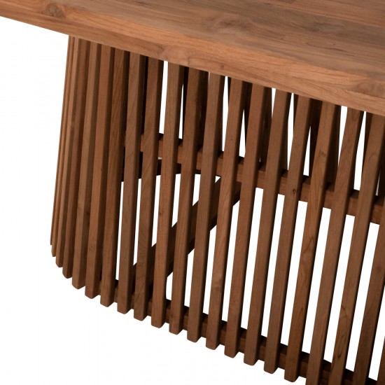 ΤΡΑΠΕΖΙ ΤΡΑΠΕΖΑΡΙΑΣ REMIK ΞΥΛΟ ΤΕΑΚ ΣΕ ΦΥΣΙΚΟ 100x200x75,5Yεκ.ΕΠΙΦΑΝΕΙΑ 4εκ.