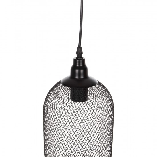 ΦΩΤΙΣΤΙΚΟ ΟΡΟΦΗΣ ΚΡΕΜΑΣΤΟ 3ΦΩΤΟ ΜΑΥΡΑ ΜΕΤΑΛΛΙΚΑ ΚΑΠΕΛΑ Φ24x123Υεκ.