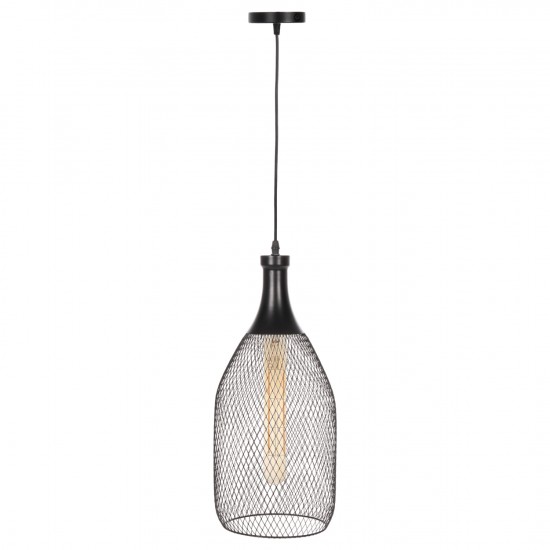 ΦΩΤΙΣΤΙΚΟ ΟΡΟΦΗΣ ΚΡΕΜΑΣΤΟ ΜΑΥΡΟ ΜΕΤΑΛΛΙΚΟ ΚΑΠΕΛΟ Φ20x145Υεκ.