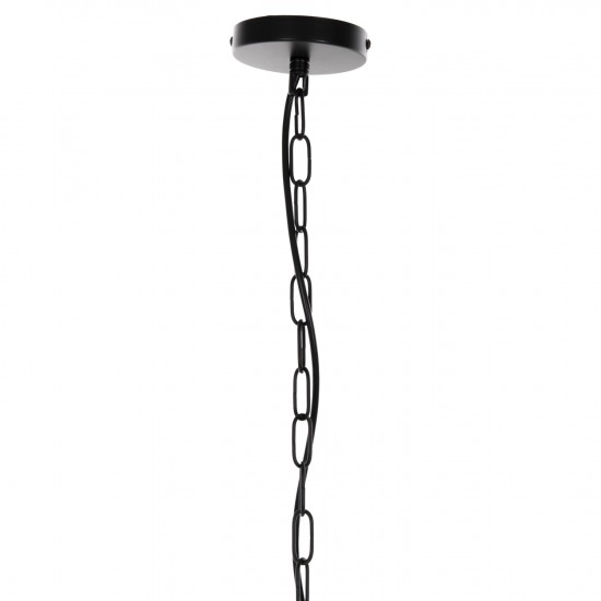 ΦΩΤΙΣΤΙΚΟ ΟΡΟΦΗΣ ΚΡΕΜΑΣΤΟ ΜΕΤΑΛΛΙΚΟ ΜΑΥΡΟ ΚΑΠΕΛΟ Φ33,5x29-127,5Υεκ.