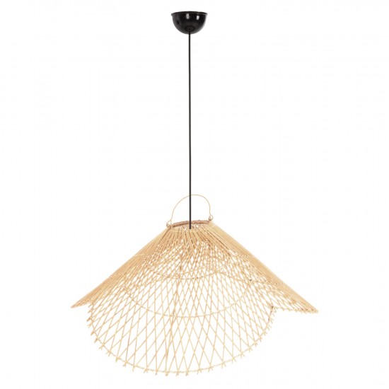 ΦΩΤΙΣΤΙΚΟ ΟΡΟΦΗΣ ΚΡΕΜΑΣΤΟ RATTAN ΣΕ ΦΥΣΙΚΟ ΧΡΩΜΑ Φ58,5x31Yεκ