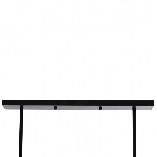 ΦΩΤΙΣΤΙΚΟ ΟΡΟΦΗΣ ΚΡΕΜΑΣΤΟ ΜΑΥΡΟ ΜΕΤΑΛΛΙΚΟ 4-ΦΩΤΟ 78x30,5x26Υεκ.