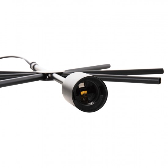 ΦΩΤΙΣΤΙΚΟ ΟΡΟΦΗΣ ΚΡΕΜΑΣΤΟ ΜΑΥΡΟ ΜΕΤΑΛΛΟ ΑΣΤΕΡΙ 34x40x106Υεκ.