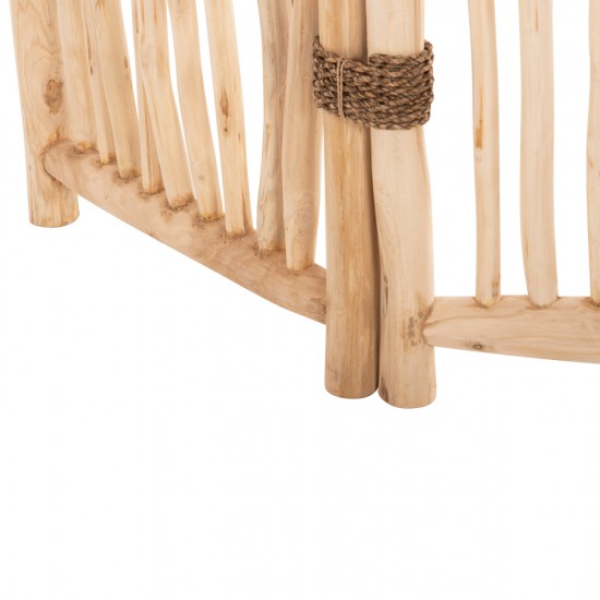 ΠΑΡΑΒΑΝ ΜΕ 3 ΦΥΛΛΑ ZENDOR ΚΛΑΔΙΑ ΤΕΑΚ ΣΕ ΦΥΣΙΚΟ 165x180Yεκ.