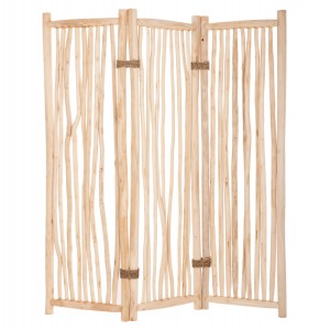 ΠΑΡΑΒΑΝ ΜΕ 3 ΦΥΛΛΑ ZENDOR ΚΛΑΔΙΑ ΤΕΑΚ ΣΕ ΦΥΣΙΚΟ 165x180Yεκ.