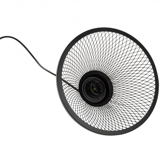 ΦΩΤΙΣΤΙΚΟ ΟΡΟΦΗΣ ΚΡΕΜΑΣΤΟ ΜΑΥΡΟ ΜΕΤΑΛΛΙΚΟ ΚΑΠΕΛΟ Φ25x115Υεκ.