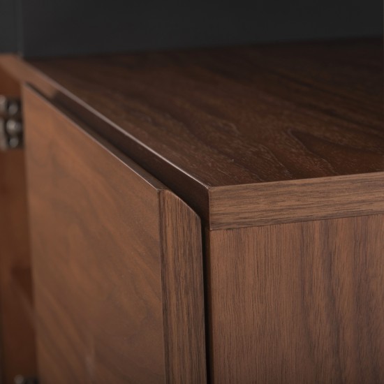 ΜΠΟΥΦΕΣ PREDA MDF ΜΕ ΚΑΡΥΔΙ & ΣΚΟΥΡΟ ΓΚΡΙ ΚΑΠΛΑΜΑ 167x28-40x80Υεκ.