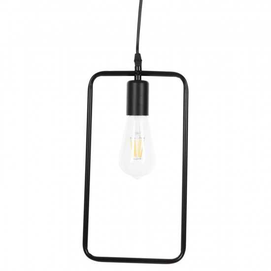 ΦΩΤΙΣΤΙΚΟ ΟΡΟΦΗΣ ΚΡΕΜΑΣΤΟ ΜΑΥΡΟ ΜΕΤΑΛΛΙΚΟ ΟΡΘΟΓΩΝΙΟ 17,5x133Υεκ.