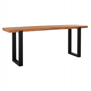 ΚΟΝΣΟΛΑ SHIRE ΑΝΑΚΥΚΛΩΜΕΝΟ ΞΥΛΟ TEAK-ΜΑΥΡΕΣ ΜΕΤΑΛΛΙΚΕΣ ΒΑΣΕΙΣ 240x50x90Yεκ