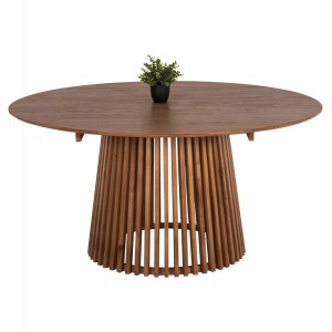 ΤΡΑΠΕΖΙ ΤΡΑΠΕΖΑΡΙΑΣ FRANTZ ΜΑΣΙΦ MINDI ΞΥΛΟ ΣΕ ΦΥΣΙΚΟ Φ150x75Υεκ.