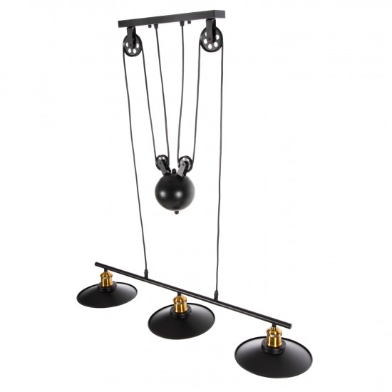 ΦΩΤΙΣΤΙΚΟ ΟΡΟΦΗΣ 3-ΦΩΤΟ ΜΕΤΑΛΛΟ ΣΕ ΜΑΥΡΟ ΧΡΩΜΑ 91x91x95,5Υεκ