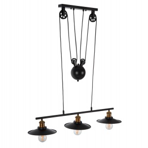 ΦΩΤΙΣΤΙΚΟ ΟΡΟΦΗΣ 3-ΦΩΤΟ ΜΕΤΑΛΛΟ ΣΕ ΜΑΥΡΟ ΧΡΩΜΑ 91x91x95,5Υεκ