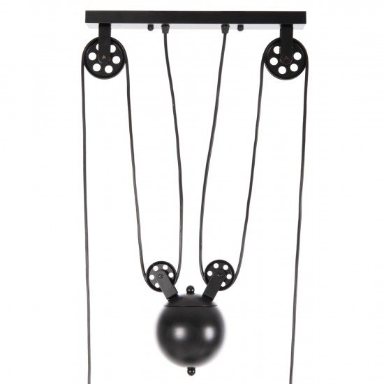 ΦΩΤΙΣΤΙΚΟ ΟΡΟΦΗΣ 3-ΦΩΤΟ ΜΕΤΑΛΛΟ ΣΕ ΜΑΥΡΟ ΧΡΩΜΑ 91x91x95,5Υεκ