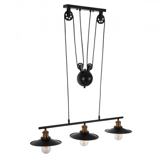 ΦΩΤΙΣΤΙΚΟ ΟΡΟΦΗΣ 3-ΦΩΤΟ ΜΕΤΑΛΛΟ ΣΕ ΜΑΥΡΟ ΧΡΩΜΑ 91x91x95,5Υεκ