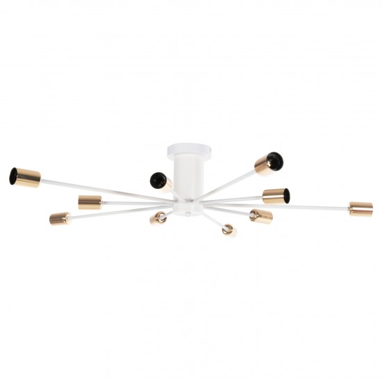 ΦΩΤΙΣΤΙΚΟ ΟΡΟΦΗΣ ΚΡΕΜΑΣΤΟ ΠΟΛΥΦΩΤΟ ΛΕΥΚΟ ΜΕΤΑΛΛΟ 18,5Υ εκ.