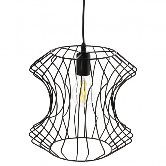 ΦΩΤΙΣΤΙΚΟ ΟΡΟΦΗΣ ΚΡΕΜΑΣΤΟ ΜΑΥΡΟ ΜΕΤΑΛΛΟ Φ30x126Υεκ