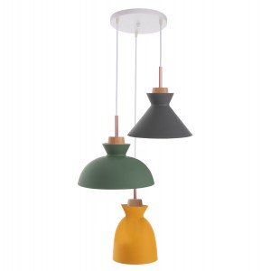 ΦΩΤΙΣΤΙΚΟ ΟΡΟΦΗΣ ΚΡΕΜΑΣΤΟ 3-ΦΩΤΟ ΜΕΤΑΛΛΟ-ΞΥΛΟ ΠΟΛΥΧΡΩΜΟ 105Υεκ.