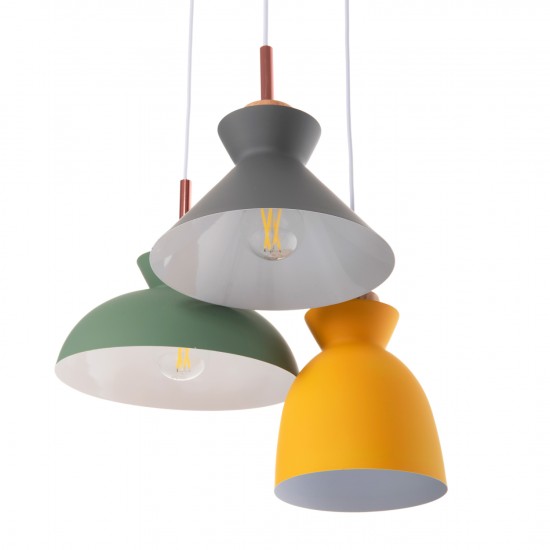 ΦΩΤΙΣΤΙΚΟ ΟΡΟΦΗΣ ΚΡΕΜΑΣΤΟ 3-ΦΩΤΟ ΜΕΤΑΛΛΟ-ΞΥΛΟ ΠΟΛΥΧΡΩΜΟ 105Υεκ.