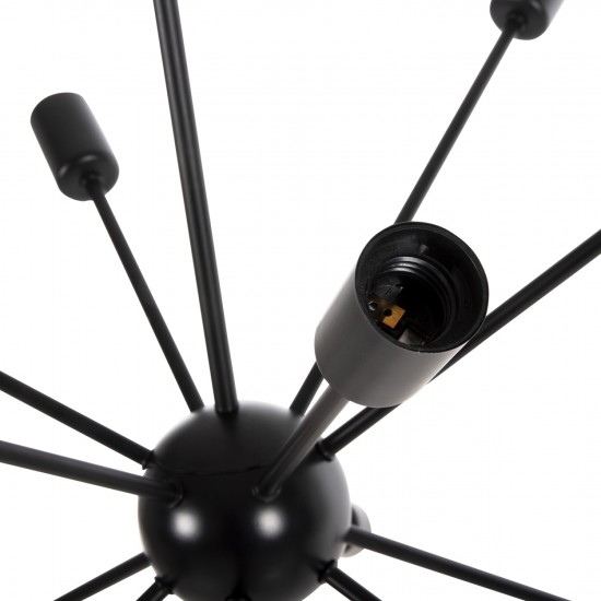 ΦΩΤΙΣΤΙΚΟ ΟΡΟΦΗΣ ΚΡΕΜΑΣΤΟ ΠΟΛΥΦΩΤΟ ΜΕΤΑΛΛΟ ΜΑΥΡΟ Φ85x115Υεκ.