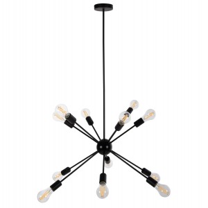 ΦΩΤΙΣΤΙΚΟ ΟΡΟΦΗΣ ΚΡΕΜΑΣΤΟ ΠΟΛΥΦΩΤΟ ΜΕΤΑΛΛΟ ΜΑΥΡΟ Φ85x115Υεκ.