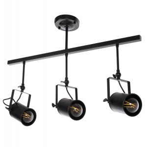 ΦΩΤΙΣΤΙΚΟ ΟΡΟΦΗΣ ΚΡΕΜΑΣΤΟ 3-ΦΩΤΟ ΜΑΥΡΟΙ ΜΕΤΑΛΛΙΚΟΙ ΠΡΟΒΟΛΕΙΣ 70,5x14x50Υεκ