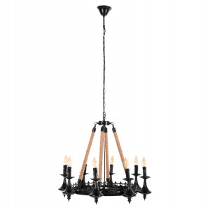 ΦΩΤΙΣΤΙΚΟ ΟΡΟΦΗΣ ΚΡΕΜΑΣΤΟ 8-ΦΩΤΟ ΜΑΥΡΟ ΜΕΤΑΛΛΟ-ΣΧΟΙΝΙ Φ66x131Υεκ.