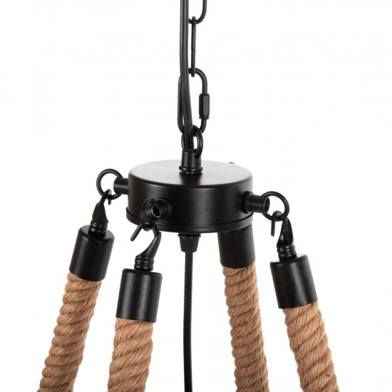 ΦΩΤΙΣΤΙΚΟ ΟΡΟΦΗΣ ΚΡΕΜΑΣΤΟ 8-ΦΩΤΟ ΜΑΥΡΟ ΜΕΤΑΛΛΟ-ΣΧΟΙΝΙ Φ66x131Υεκ.