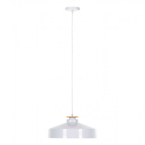 ΦΩΤΙΣΤΙΚΟ ΟΡΟΦΗΣ ΚΡΕΜΑΣΤΟ ΛΕΥΚΟ ΜΕΤΑΛΛΙΚΟ ΚΑΠΕΛΟ Φ40x116Υεκ