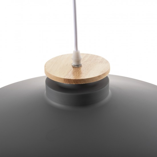 ΦΩΤΙΣΤΙΚΟ ΟΡΟΦΗΣ ΚΡΕΜΑΣΤΟ ΓΚΡΙ ΜΕΤΑΛΛΙΚΟ ΚΑΠΕΛΟ Φ40x116Υεκ