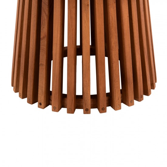 ΤΡΑΠΕΖΙ ΣΑΛΟΝΙΟΥ ΣΤΡΟΓΓΥΛΟ FRANTZ ΜΑΣΙΦ MINDI ΞΥΛΟ-ΦΥΣΙΚΟ Φ80X45Υεκ.