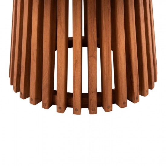 ΤΡΑΠΕΖΙ ΣΑΛΟΝΙΟΥ ΣΤΡΟΓΓΥΛΟ FRANTZ ΜΑΣΙΦ MINDI ΞΥΛΟ-ΦΥΣΙΚΟ Φ100X45Υεκ.