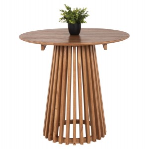 ΤΡΑΠΕΖΙ ΤΡΑΠΕΖΑΡΙΑΣ ΣΤΡΟΓΓΥΛΟ FRANTZ ΜΑΣΙΦ ΞΥΛΟ MINDI ΣΕ ΦΥΣΙΚΟ Φ80X75Υεκ.