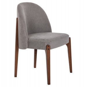 ΚΑΡΕΚΛΑ ΤΡΑΠΕΖΑΡΙΑΣ RAMMER RUBBERWOOD ΣΕ ΚΑΡΥΔΙ-ΓΚΡΙ ΥΦΑΣΜΑ 57x55x86Υεκ.