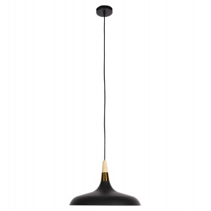 ΦΩΤΙΣΤΙΚΟ ΟΡΟΦΗΣ ΚΡΕΜΑΣΤΟ ΜΑΥΡΟ ΜΕΤΑΛΛΟ-ΞΥΛΙΝΗ ΛΕΠΤΟΜΕΡΕΙΑ 35x35x112Υεκ