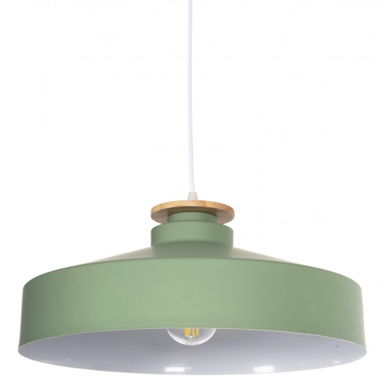 ΦΩΤΙΣΤΙΚΟ ΟΡΟΦΗΣ ΚΡΕΜΑΣΤΟ ΠΡΑΣΙΝΟ ΜΕΤΑΛΛΙΚΟ ΚΑΠΕΛΟ Φ40x116Υεκ