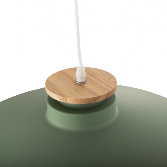 ΦΩΤΙΣΤΙΚΟ ΟΡΟΦΗΣ ΚΡΕΜΑΣΤΟ ΠΡΑΣΙΝΟ ΜΕΤΑΛΛΙΚΟ ΚΑΠΕΛΟ Φ40x116Υεκ