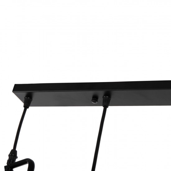 ΦΩΤΙΣΤΙΚΟ ΟΡΟΦΗΣ 4-ΦΩΤΟ ΜΑΥΡΑ ΜΕΤΑΛΛΙΚΑ ΣΧΗΜΑΤΑ 70x38x106Υ εκ.