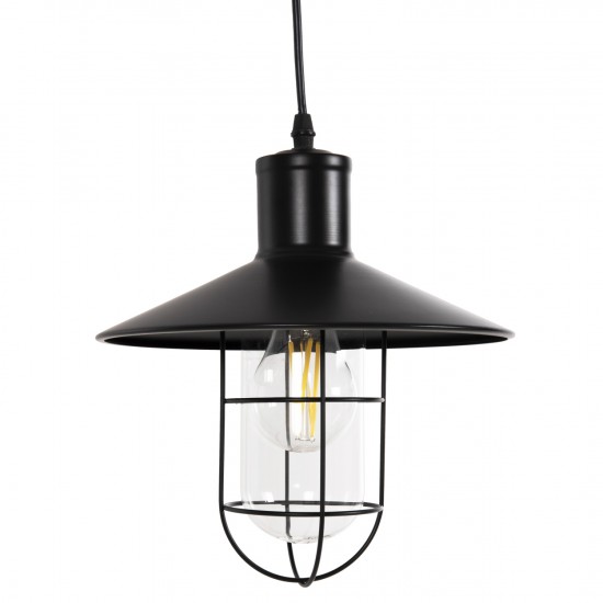 ΦΩΤΙΣΤΙΚΟ ΟΡΟΦΗΣ ΚΡΕΜΑΣΤΟ ΜΑΥΡΟ ΜΕΤΑΛΛΙΚΟ-ΓΥΑΛΙ Φ26x125Yεκ