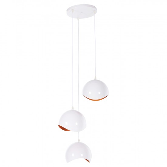 ΦΩΤΙΣΤΙΚΟ ΟΡΟΦΗΣ 3-ΦΩΤΟ ΜΕΤΑΛΛΙΚΕΣ ΣΦΑΙΡΕΣ ΛΕΥΚΟ-ΠΟΡΤΟΚΑΛΙ Φ20x112Υ