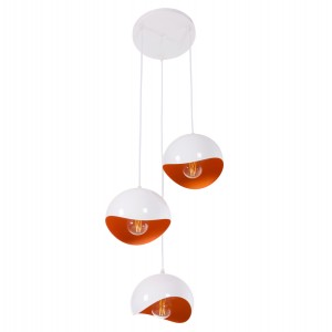 ΦΩΤΙΣΤΙΚΟ ΟΡΟΦΗΣ 3-ΦΩΤΟ ΜΕΤΑΛΛΙΚΕΣ ΣΦΑΙΡΕΣ ΛΕΥΚΟ-ΠΟΡΤΟΚΑΛΙ Φ20x112Υ