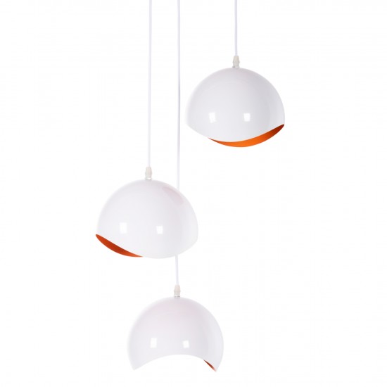 ΦΩΤΙΣΤΙΚΟ ΟΡΟΦΗΣ 3-ΦΩΤΟ ΜΕΤΑΛΛΙΚΕΣ ΣΦΑΙΡΕΣ ΛΕΥΚΟ-ΠΟΡΤΟΚΑΛΙ Φ20x112Υ