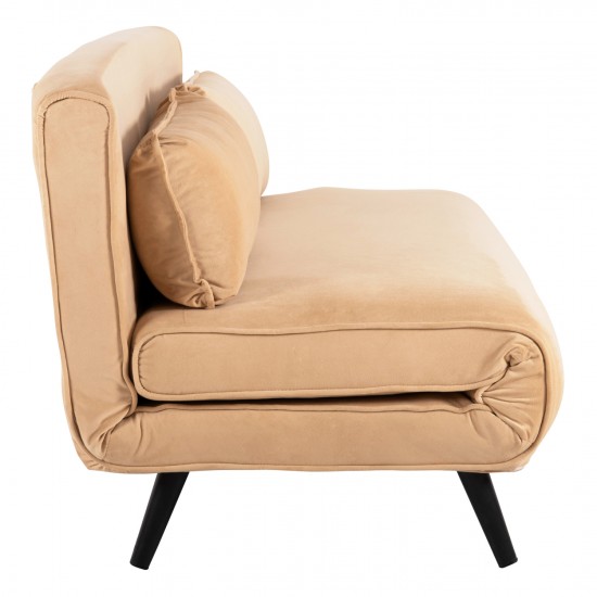 ΚΑΝΑΠΕΣ ΚΡΕΒΑΤΙ 2 ΑΤΟΜΩΝ ASMA ΜΕ ΒΕΛΟΥΔΟ ΜΠΕΖ 140x80x77Yεκ.