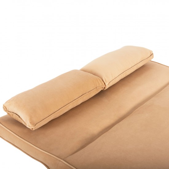 ΚΑΝΑΠΕΣ ΚΡΕΒΑΤΙ 2 ΑΤΟΜΩΝ ASMA ΜΕ ΒΕΛΟΥΔΟ ΜΠΕΖ 140x80x77Yεκ.