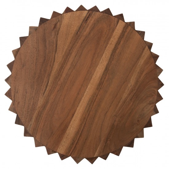 ΒΟΗΘΗΤΙΚΟ ΤΡΑΠΕΖΙ ΣΤΡΟΓΓΥΛΟ SEDGE ΜΑΣΙΦ ΑΚΑΚΙΑ-ΦΥΣΙΚΟ ΧΡΩΜΑ Φ40x50Υεκ.