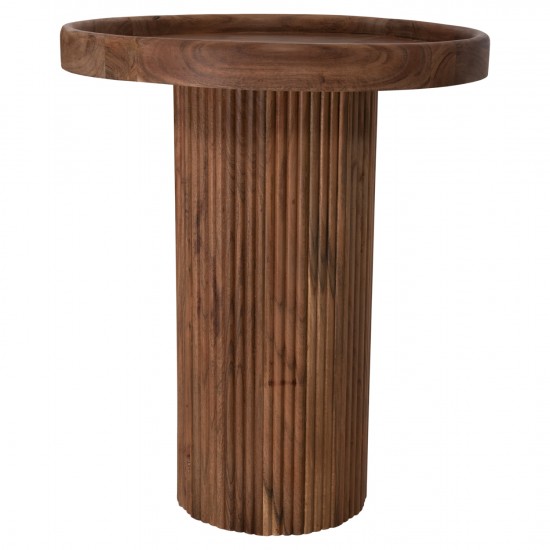 ΤΡΑΠΕΖΙ ΣΑΛΟΝΙΟΥ ΣΤΡΟΓΓΥΛΟ RAJJEH ΜΑΣΙΦ ΑΚΑΚΙΑ ΦΥΣΙΚΟ ΧΡΩΜΑ Φ50x60Υεκ.